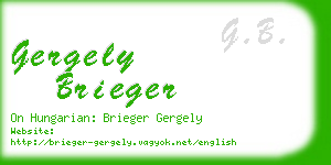 gergely brieger business card